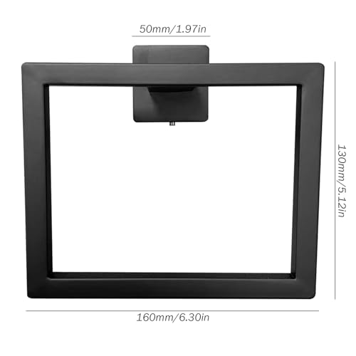 Soporte de toalla de mano de acero inoxidable con acabado negro mate premium 5