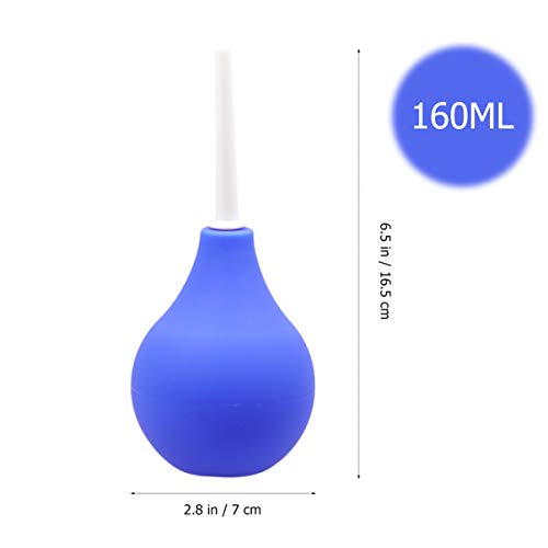Amosfun Lâmpada anal para irrigador anal, 2 peças, ducha anal, macia, lisa, para enema, 160 ml