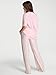 Victoria's Secret Cotton Tee Pajama Set, Short Sleeve Shirt and Long Flannel Pants, Pajamas for Women, Pretty Blossom, XXL