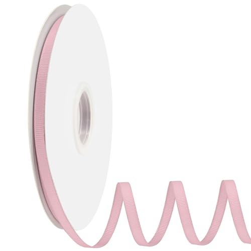 Ribreeze 1/4 inch Light Pink Grosgrain Ribbon 50 Yards for Gift Wrapping Weddings DIY Floral Decor Sewing & More