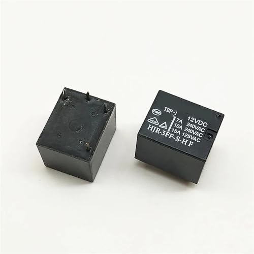 Relais HJR-3FF-SH 12VDC de 10A pour circuit imprimé en lot de 10 pièces