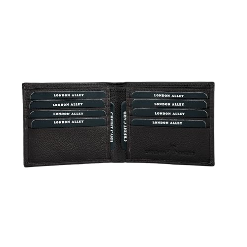 LONDON ALLEY Martin Black Leather Wallet for Men | RFID Protected | Classic Leather Wallet | 8 Card Slots. 3 31K2KIPBnDL