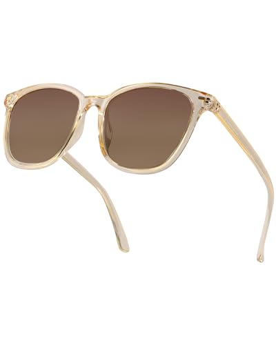 Myiaur Überzieh Sonnenbrille Damen - UV400 Polarisiert Überbrille Sonnenbrille Aufsatzbrille Für Brillenträger, Leichtes Überbrille Für Autofahren B265