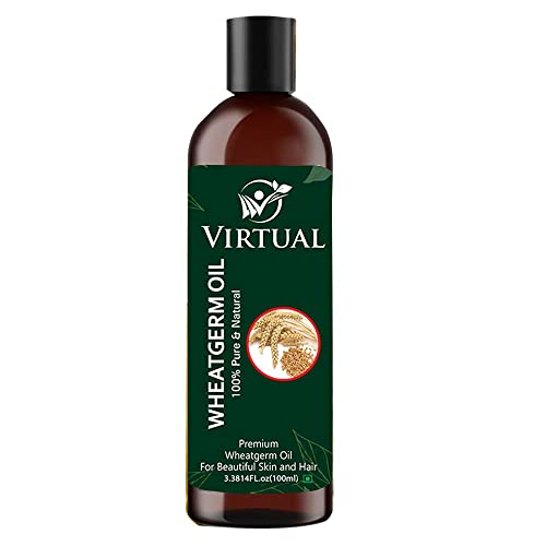 Image of VIRTUAL 100% Pure WheatGerm Oil For Hair, Skin Care, Cold Pressed Natural Oil (100ml)