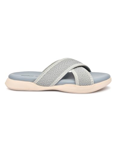 Image of Moshun Criss Cross Sandals for Women & Girls | Multi Strap & X Strap Flat Sandals, Bounce Back Technology Footbed with Adjustable Strap, Anti-Slip Sole | Lightweight Daily Wear Casual Slip-On Sandals