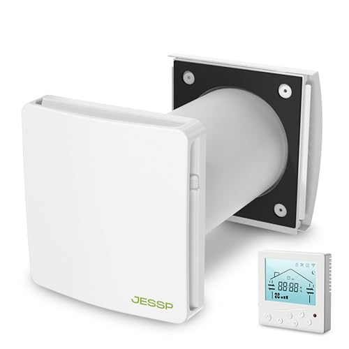 JESSP Eco Smart DZ Easy+ Wohnraumlüftung inkl. Controller – 97 % Wärmerückgewinnung, luftfeuchtegesteuert, WLAN, F7-Filter, Ø160 mm, extrem leise, Energieklasse A, 5 Jahre Garantie