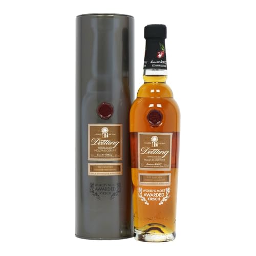 Dettling Holzfassgereift Kirsch - Exclusive Swiss Indulgence | Selected Ripe Cherries | 40%ABV | Full Bodied Taste, Maturing In Wooden Vat - 35cl