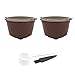 2x Molinter Capsule per Caffè Dolce Capsule Filtro Colore Marrone per Dolce Gusto Compatibili Riutilizzabili