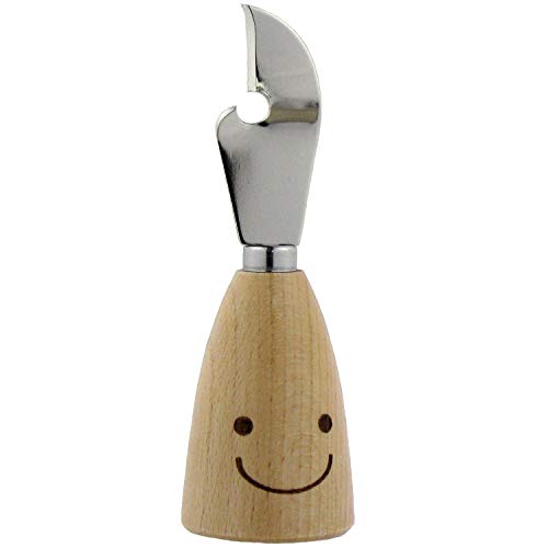 Nagao WY-10 Waiwai Kitchen Can Opener, Stainless Steel, Wood, Made in Japan