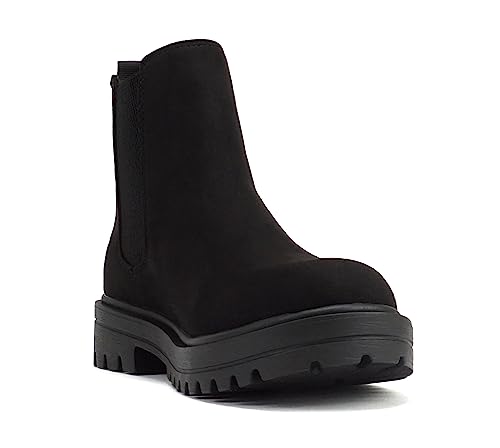 Image of Soda Pilot ~ Women Lug Sole Low Heel Chelsea Fashion Ankle Bootie w /Double Elastic Gore