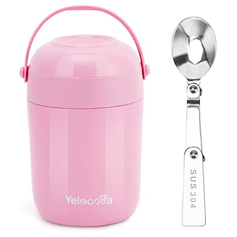 Yelocota Thermos-Lebensmittelbehälter, 473 ml, breite Öffnung Cover
