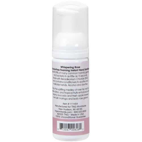 Image of ForPro Alcohol-Free Foaming Instant Hand Sanitizer, 1.7 Fl Oz - Moisturizing, Dye-Free Formula, Whispering Rose Scent