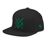 Oakland Baseball Bats Retro Oak Snapback Hat Baseball Cap Black