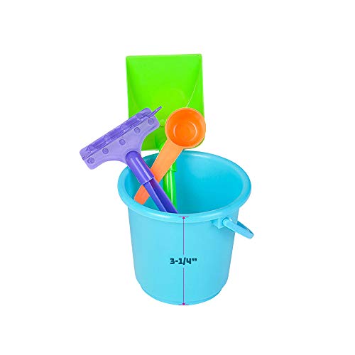 image for Bedwina Mini Beach Bucket and Shovel Set - (Pack of 12) 3-1/4