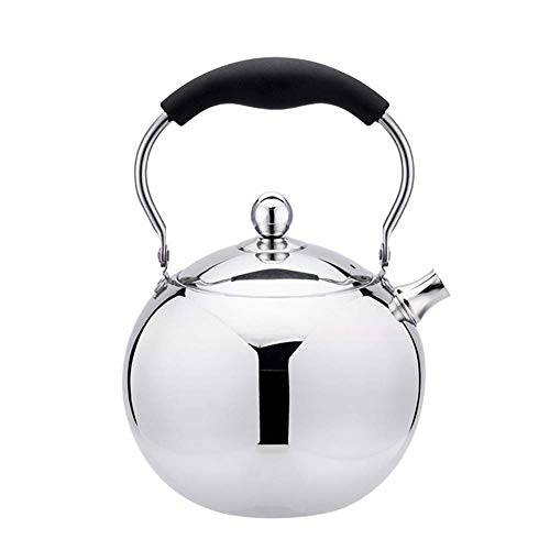1,5 l / 2 l kugelförmiger Edelstahl-Wasserkocher für gasverdickte Teekanne Travel Tragbarer Warmwasserbereiter Kessel Induktionsherd