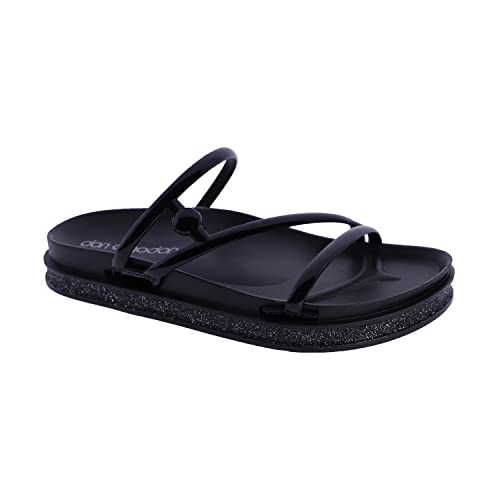 DON ALGODON   Chanclas mujer   Sandalias mujer Verano   Atenas, Negro, 39 EU