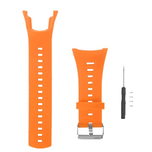 Huwokxix Correa Compatible con Suunto Ambit 3//2/1,Ajustable Silicona Deportiva Band Repuesto Pulsera para Suunto Ambit 3//2/1 (Naranja)