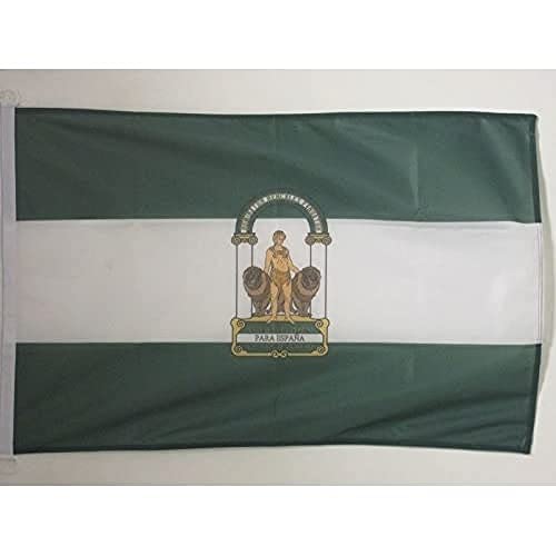 AZ FLAG, Andalusia Flag, 3x5 Ft, For Outdoor, Spanish region of Andalucía Banner Knitted Polyester with Two Plastic Rings