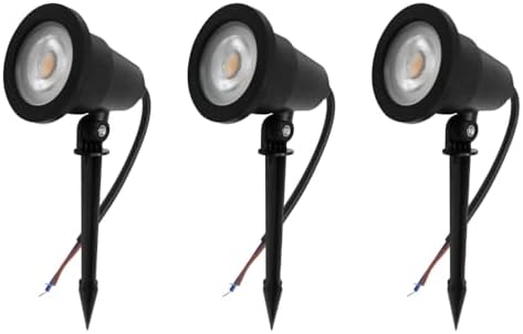 Kit 3 Espetos De Jardim Branco Quente 7W 3000K IP65 Bivolt À Prov...