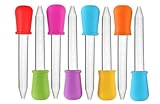 BELLARMOR 5ml Liquid Dropper FDA Approve Medicine Silicone Clear Plastic Eye Dropper No BPA Silicone and Plastic Pipettes For Kids,12 Pack
