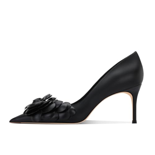 Escarpins à talon aiguille confortables mariage chaussure fleur