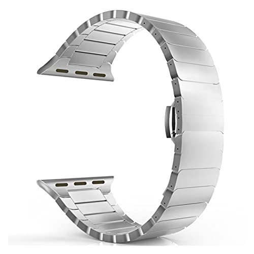 JUSTSHENGKUANG Pulsera de cinturón de Metal de Banda de Reloj de Acero Inoxidable Correa Cover