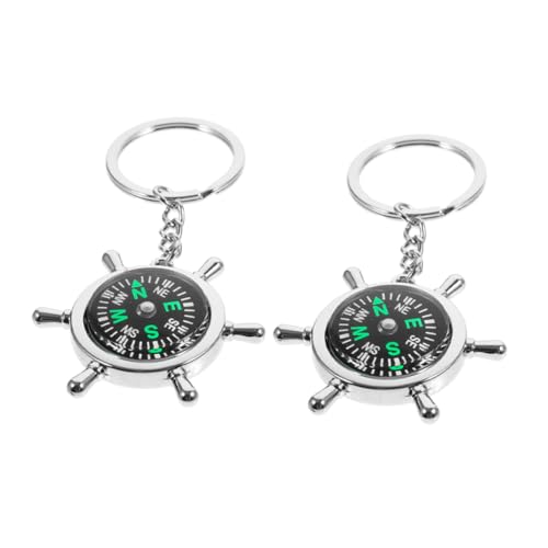 Mini brújula llavero para hiking y camping miniatura 1