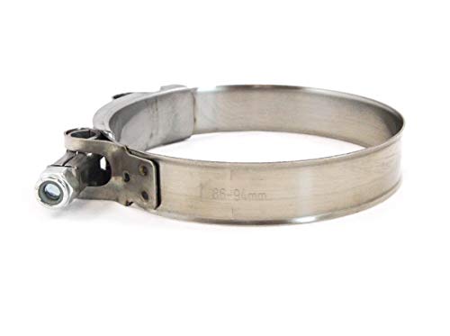 5X Premium 304 Stainless Steel T-Bolt Turbo Silicone Hose Clamp 3.5 Inches 86-94Mm #TOP5