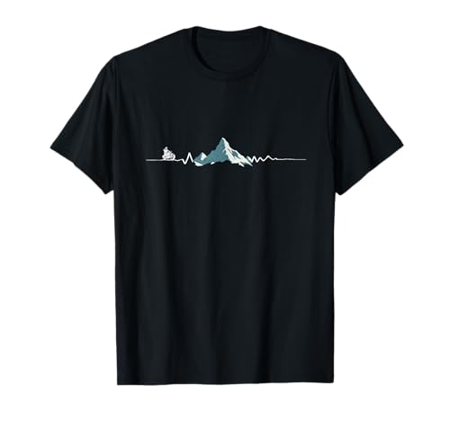 Classic Motorbike Heartbeat Offroad Motorcycle Rider Men T-Shirt