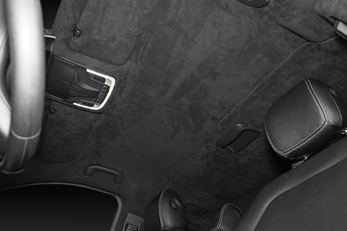 Sbwlkj SUEDE FABRIC-SB-BLACK Suede Fabric Soft Alcantara Material 64 Inch W×24 Inch L Double-Side Ventilation Microsuede Polyester Fabric thumb #6