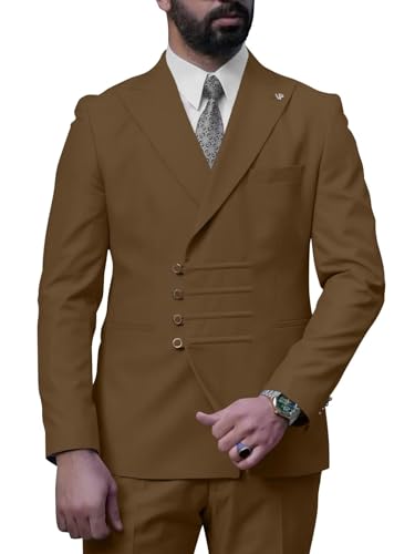 Men's Suit Classical Two Piece Formal Slim Fit Suits for Men with Peak Lapel Business Suits Tuxedo Prom Set