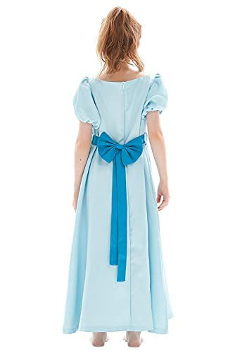 Disfraz infantil azul vestido princesa verano miniatura 4