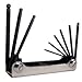 9 Piece SAE Ball End Fold-Up Hex Key Set Tools Equipment Hand Tools