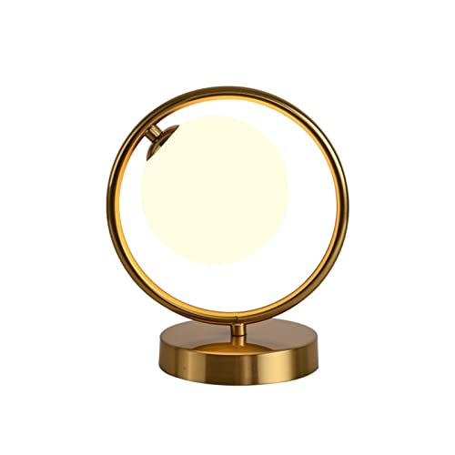 QQXUAN Lámparas de Mesa Lámparas de Mesa Led Modernas Luces de Galss Doradas Bedside Rlámpara de Escritorio Eading Accesorio de Iluminación de Mesa Dormitorio Lámpara de Luces de Escritorio para el Ho