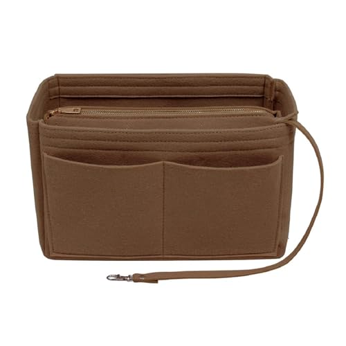 lumanothy Taschen Organizer Shopper, Handtaschen Organizer mit Multi-Pocket, Filz Longchamp Organizer für Longchamp, polene, mommy bag, Einkaufstasche (Braun, M)