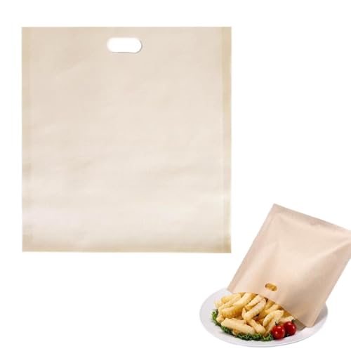 Bolsas para tostadora reutilizables – Antiadherente de 16x16,5 cm, de barrera para alimentos, forro protector contra migas | Perfecto para hacer queso a la parrilla, reducir la limpieza de elect
