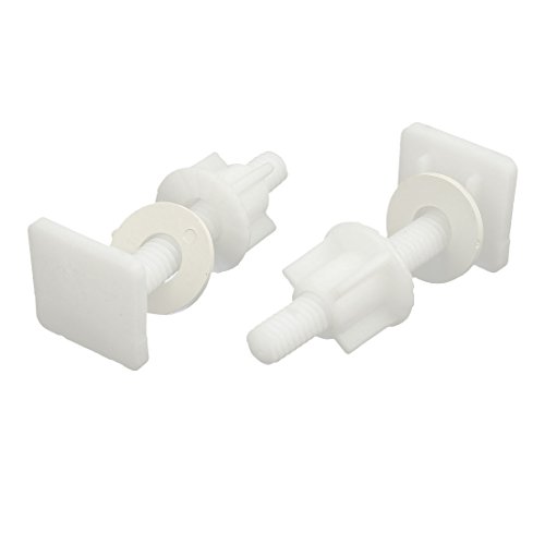Aexit 27mmx27mmx67mm PP Square Shaped Top Toilet Seat Hinge Bolt White 2pcs (73c5e6d1aca953389be3d2e7b67a0c24)