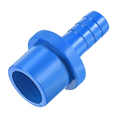sourcing map PVC Tubo Montaje 10mm con Púas x 20mm OD Espiga Recto Tubo Adaptador Manguera Rápido Conector, Azul