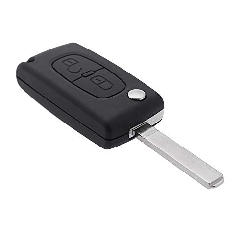 ZEJUN101 - Carcasa para Llave de Coche con Mando a Distancia Plegable para Peugeot 206/306/307/406/408 y Citroën C/Saxo/Xsara/Berlingo/Picasso