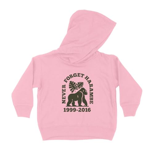 Never Forget Harambe Kids Hoodie Sweatshirt Toddler 4T Light Pink