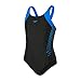 Produktbild Speedo Mädchen Boom Splice Muscleback Badeanzug, Black/Brilliant Blue, 32 (Age 13-14)