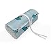 ABAKUHAUS Nautisch Mäppchen Rollenhalter, Yachts Boote Segel Sea, langlebig und tragbar Segeltuch Stiftablage Organizer, 72 Schlaufen, Baby blau