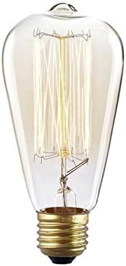 Kiven Vintage Edison Bulb Tungsten Wire - 110 Volts - Dimmable - 230 Lumens -2200K Warm Temperature Antique Light Bulb (60w)