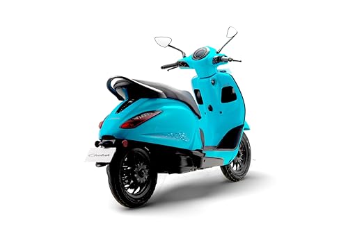 Image of Chetak 3001 by Bajaj Auto High Speed Electric Scooter with charger - Azure Blue - Ex-Showroom