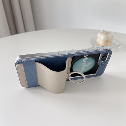 Coque Z Flip 6 cuir marron avec charnière idéale pour le bureau et les sorties