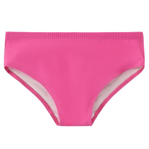 Dovio Girls Swim Bikini Bottoms with Fully Lined, UPF 50+ Sun Protection Swimsuit Soft Quick-Dry for Beach Pool (Pink, 8)