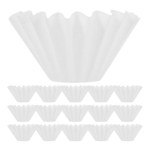 ULTECHNOVO Filtro de Café de Papel Color Claro Pequeño Ondulado 50 Unidades Filtro Desechable para Café Espresso y Goteo Accesorios para Preparación Casera y Oficina Vasos Filtrantes