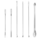 Squadare 6 Pack Micro Spatula，Lab Scoop Spoon Capsule Filler for Powders Stainless Steel Gel Cap Filler