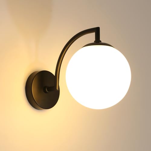 DELIPOP Lámpara de Pared Industrial con Pantalla de Cristal E27 para Interior 2