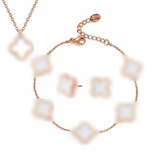 Miotlsy Klee-Schmuck-Set Four Leaf Clover Schmuckset Hochzeit Schmuck Sets...